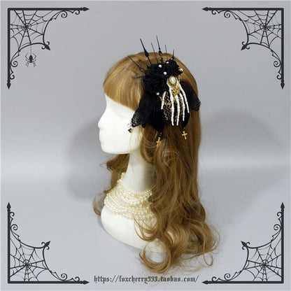 Fox Cherry-Gothic Lolita Rose Hand Bone Hairpins