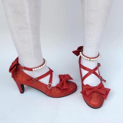 Antaina - Thin Heel Princess Lolita Shoes Plus Size 45-48