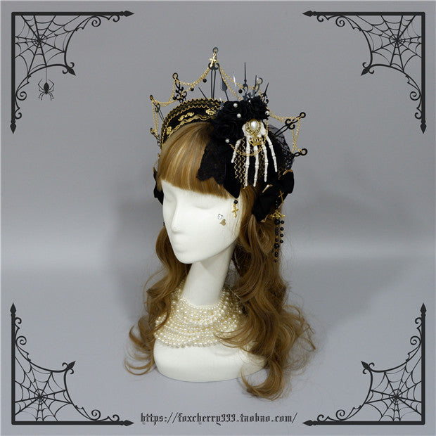 Fox Cherry-Gothic Lolita Rose Hand Bone Hairpins