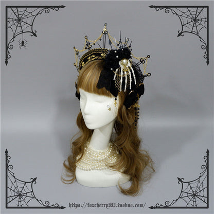 Fox Cherry-Gothic Lolita Rose Hand Bone Hairpins