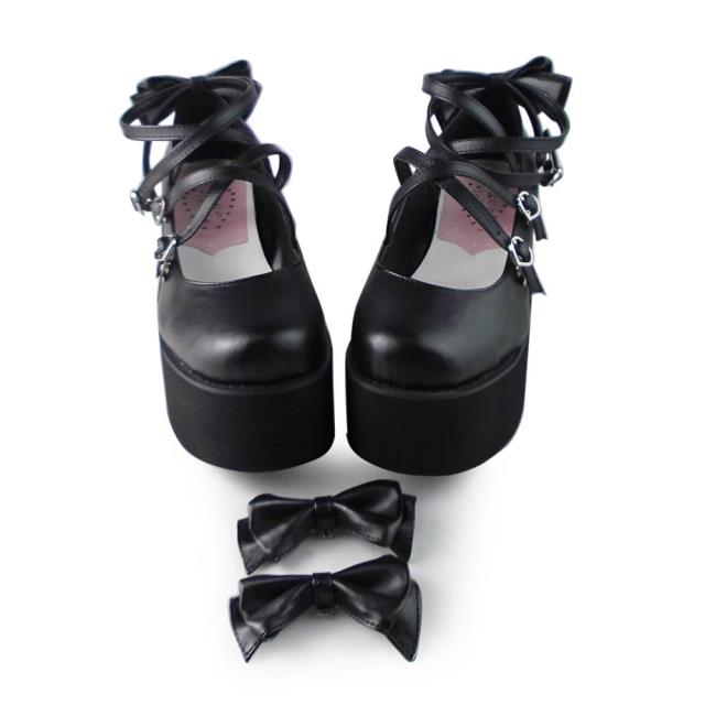 Antaina - Lolita Bow Platform Shoes Multiple Colors
