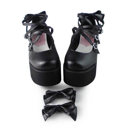 Antaina - Lolita Bow Platform Shoes Multiple Colors