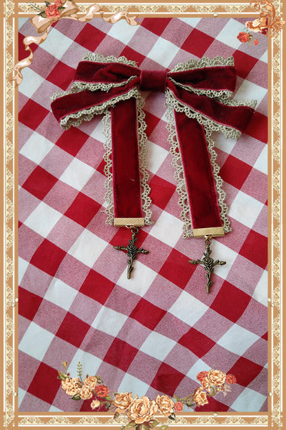 Infanta - Doll House - Sweet Lolita Accessory Bow Rose Brooch