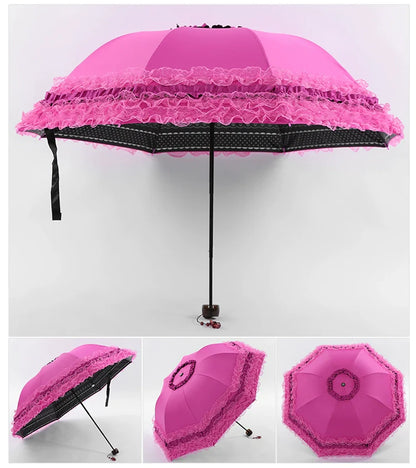 Qiteng - Daily Lolita Lace Princess Sunshade Parasol