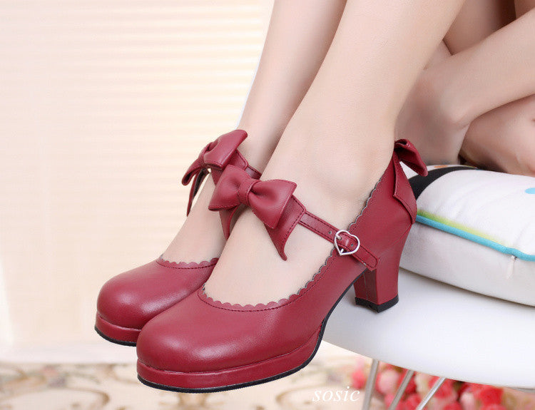 Sosic - Sweet Lolita Tea Party Thick Heels Shoes