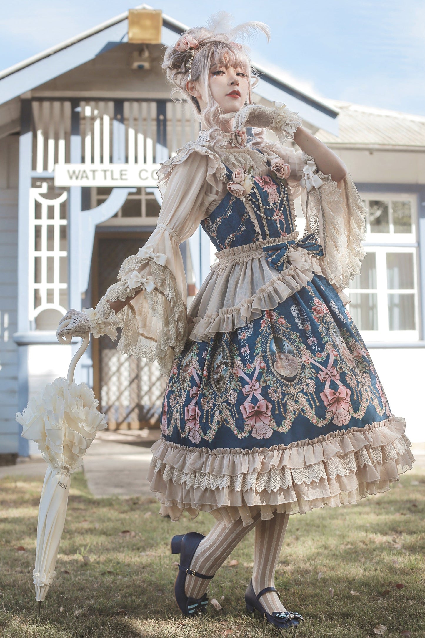 Infanta - Fairytale Town Prom - Printed Tea Party Classic Lolita JSK Suit