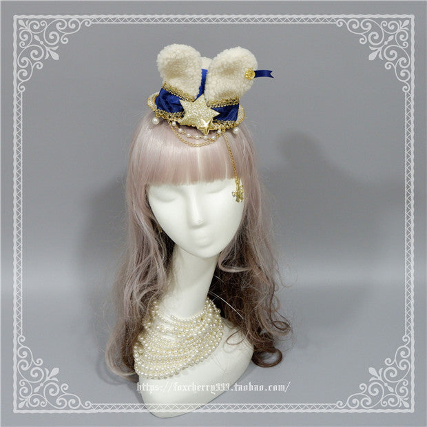 Fox Cherry-Alice Rabbit Ear Lolita Top Hat Multiple Colors