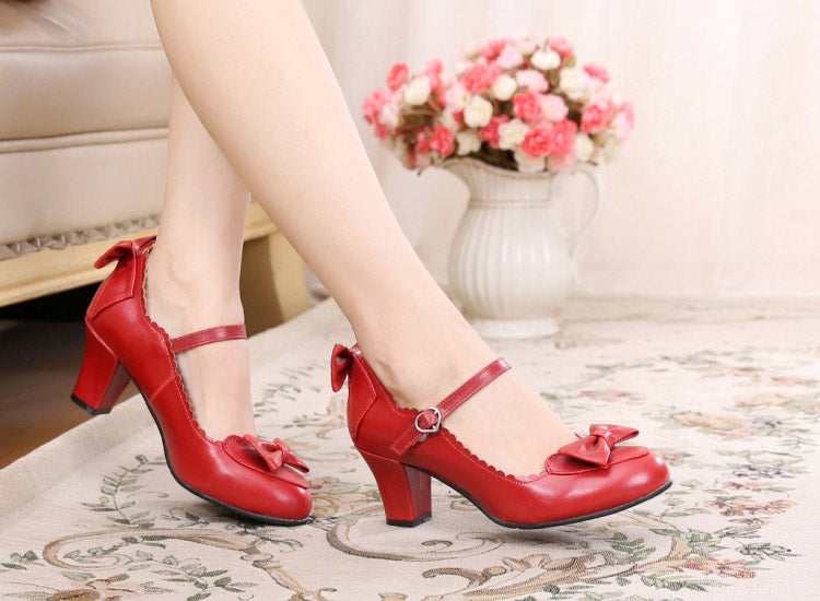 Sosic - Kawaii Lolita Round Toe Shoes