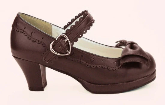Sosic - Sweet Lolita Heel Shoes Butterfly Bow Shoes