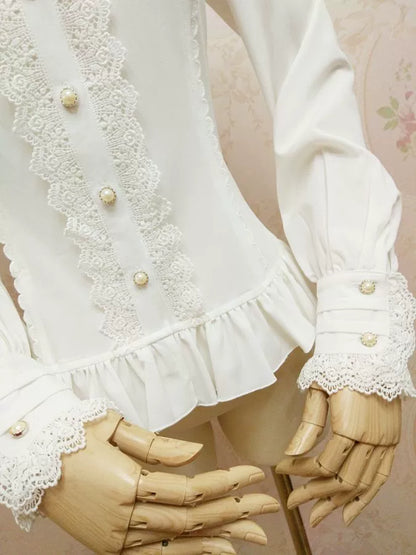 Yilia Lolita - Stand Collar Classic Lolita Blouse