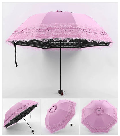 Qiteng - Daily Lolita Lace Princess Sunshade Parasol
