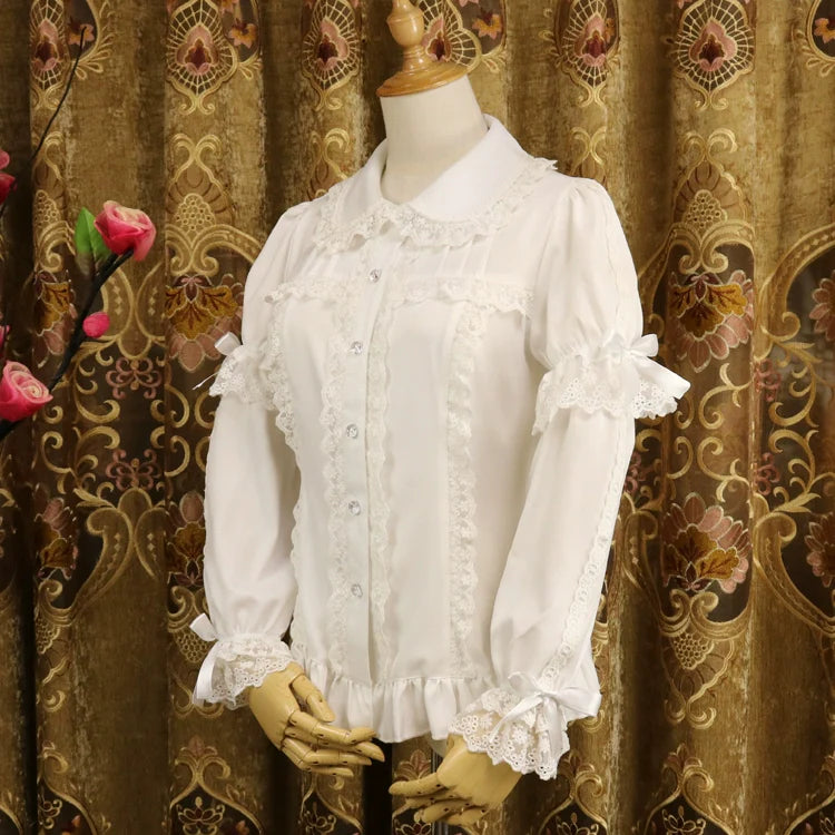 DMFS Lolita - Sweet Lolita Shirt Short Sleeve Chiffon Blouse