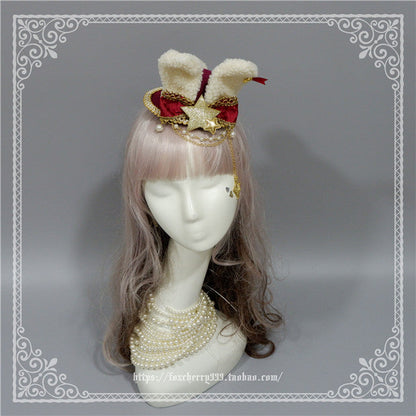 Fox Cherry-Alice Rabbit Ear Lolita Top Hat Multiple Colors