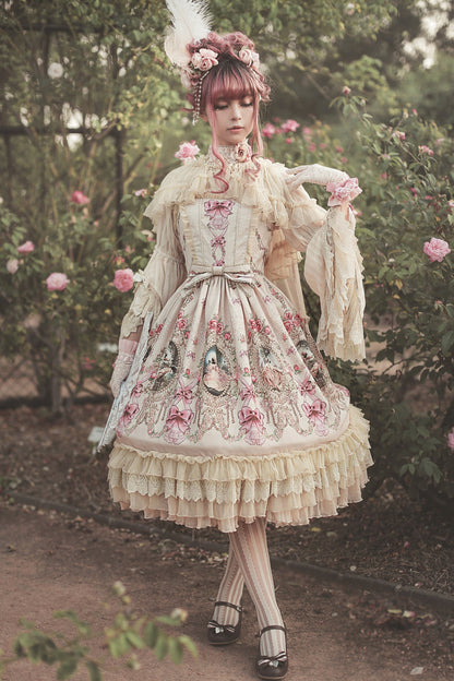 Infanta - Fairytale Town Prom - Printed Tea Party Classic Lolita JSK Suit
