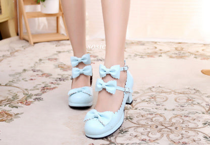 Sosic - Gott Melody - Round-head Bowtie Leather Lolita Shoes
