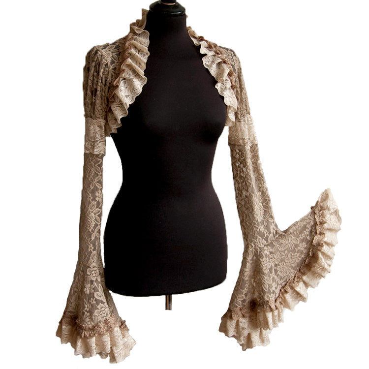 Vintage Lolita Bolero French Court Embroidered Lace Top