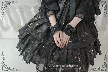Sakuya Lolita - Whisper Of Stars - Constellation Foil Printing Elegant Lolita High Waist JSK Dress
