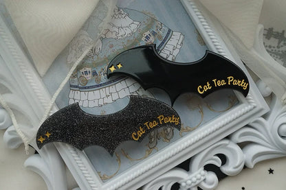 Cat Tea Party - Gothic Lolita Hair Clip Halloween Bat Lolita Hair Accessory