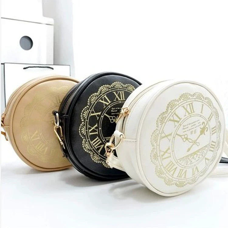 Kira - Alice Clock - Kawaii Lolita Shoulder Bag Round Lolita Crossbody Bag