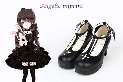 Angelic Imprint - Gothic Lolita Wings and Cross Shoes for Chistmas