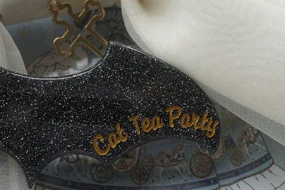 Cat Tea Party - Gothic Lolita Hair Clip Halloween Bat Lolita Hair Accessory