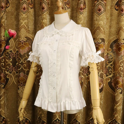 DMFS Lolita - Sweet Lolita Shirt Short Sleeve Chiffon Blouse