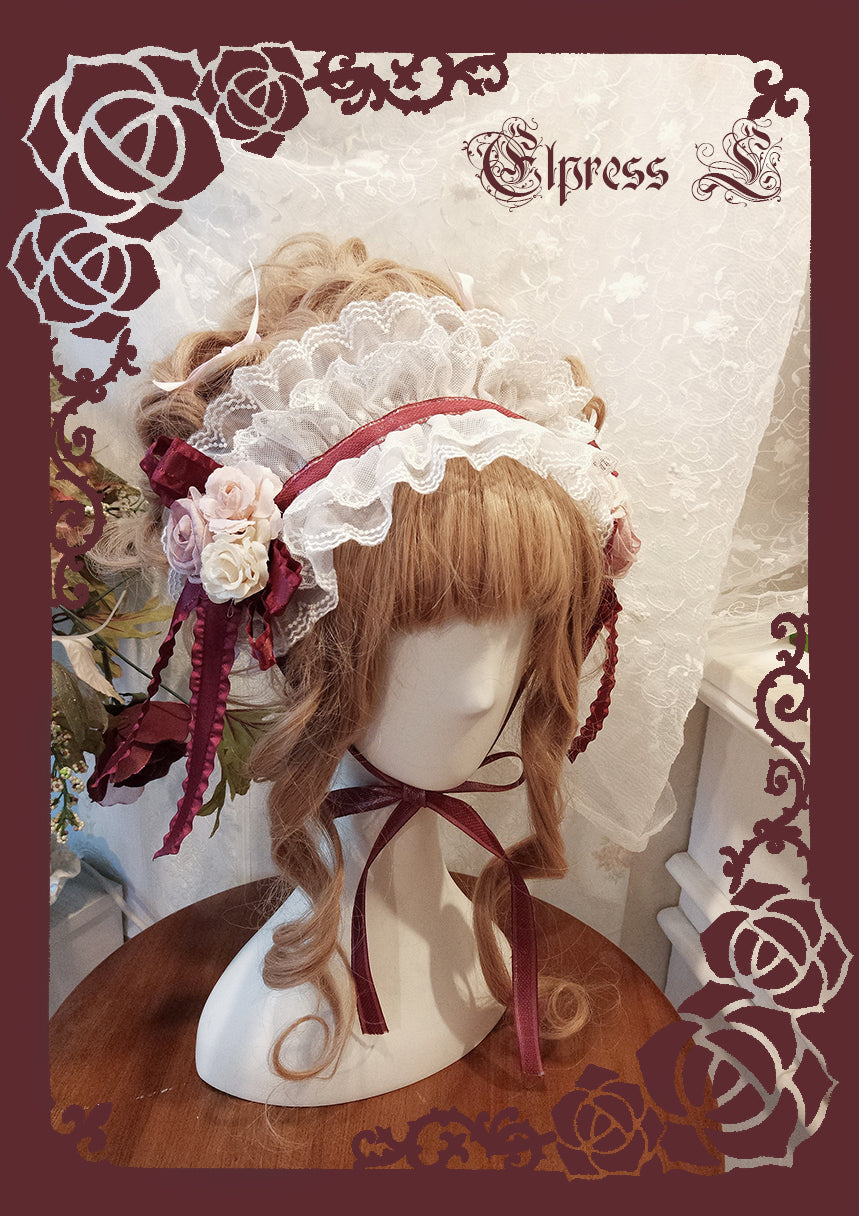 Elpress L - 3D Flower Lolita Hairband Cuff Brooch Multicolors