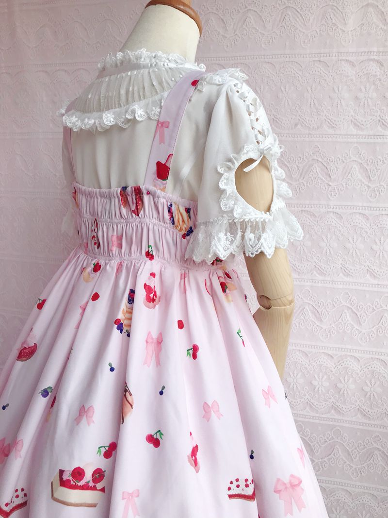 Yilia - Sweet Lolita Puff Sleeve Short Sleeve Blouse