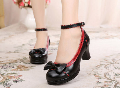 Sosic - Shattered Star Steps - Sweet Lolita Cute Students Round Toe High Thick Heel