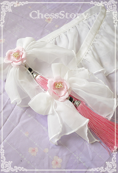 Chess Story - Peach Blossom and Snow - Elegant Lolita Short Yarn Covering