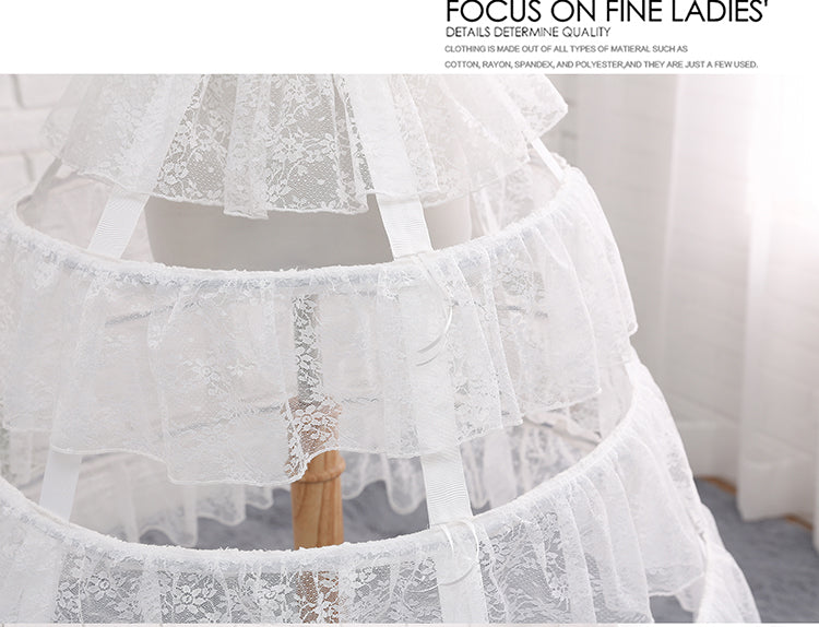 Manyiluo - Adjustable Hollowed-out Cool Lolita Petticoat