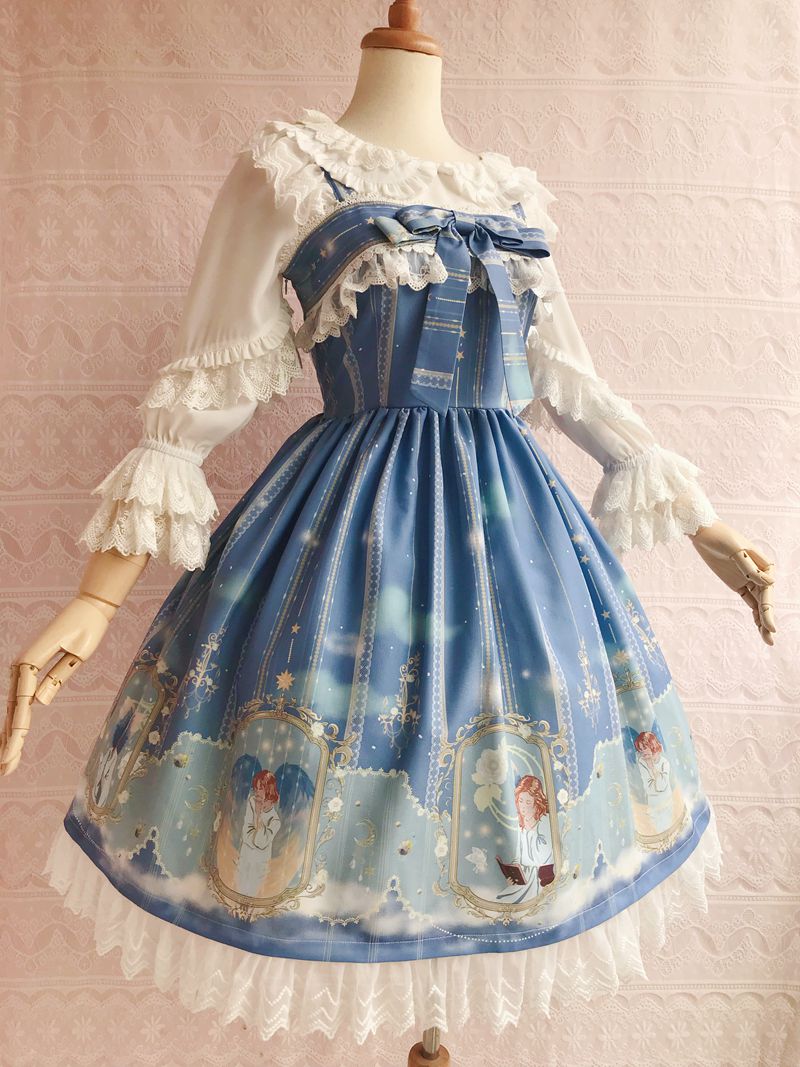 Yilia - Oriel's Blessing - Angel-themed Printed Lolita JSK