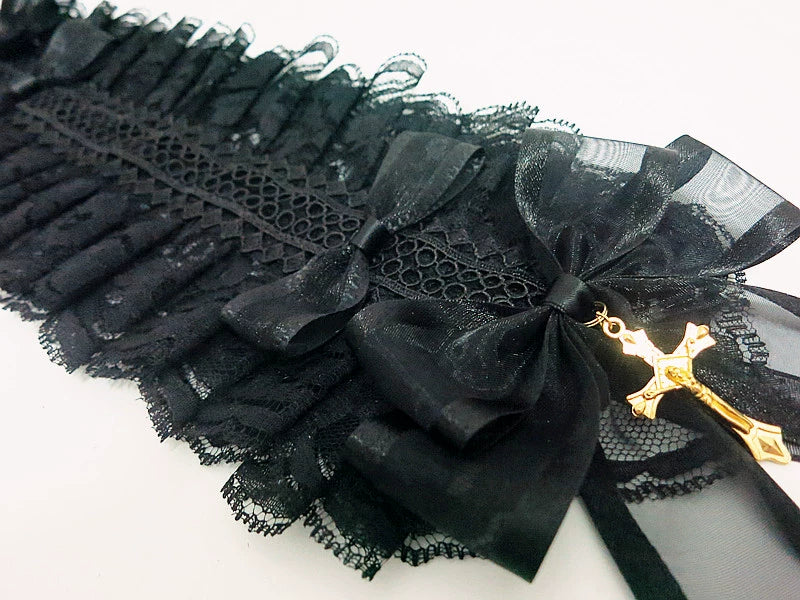 Sweet Jelly Lolita - Gothic Lolita Hairband and KC with Cross Pendant