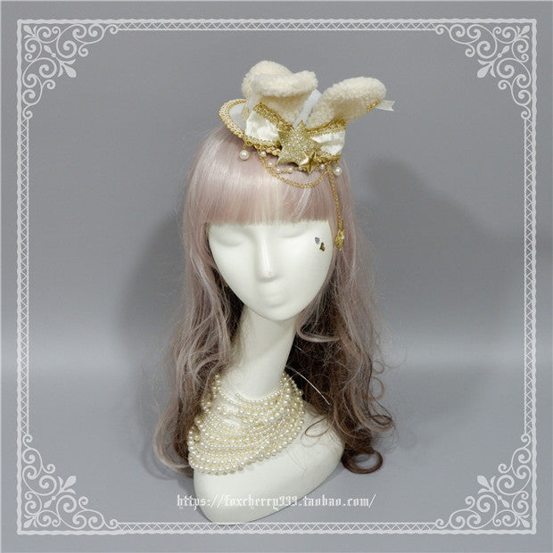 Fox Cherry-Alice Rabbit Ear Lolita Top Hat Multiple Colors