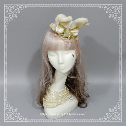 Fox Cherry-Alice Rabbit Ear Lolita Top Hat Multiple Colors
