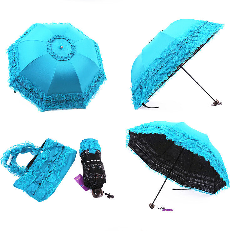 Qiteng - Daily Lolita Lace Princess Sunshade Parasol