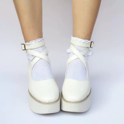 Antaina - Punk Lolita High Platforms Shoes Lolita Ankle Strap Shoes