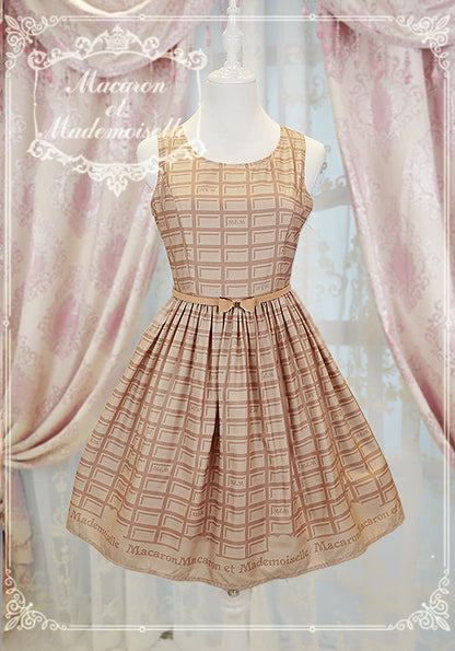 Chess Story - Le Chocolat - Elegant Lolita Macaron Chocolate Series JSK Dress