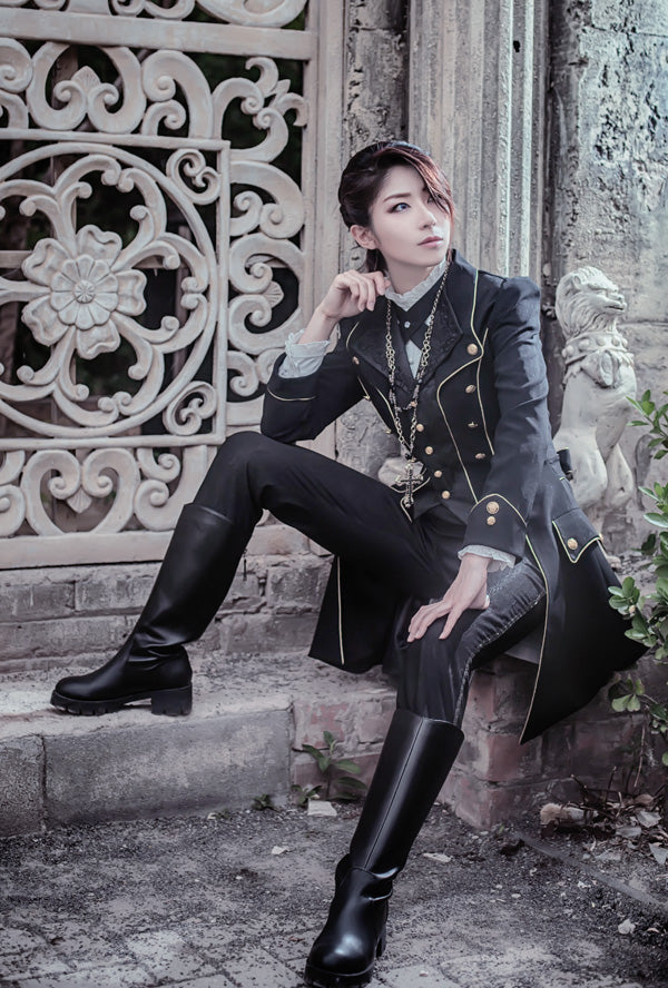 Immortal Thorn - Forever Rose - Ouji Lolita Coat Prince Handsome Wind Coat