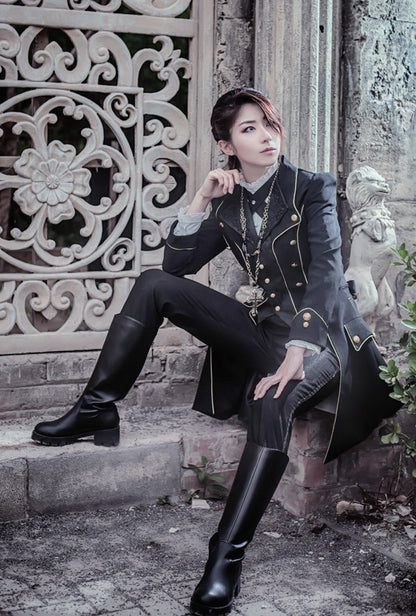 Immortal Thorn - Forever Rose - Ouji Lolita Coat Prince Handsome Wind Coat