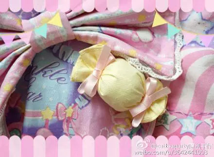 Cat Tea Party - Sweet Lolita Candy Hair Clip Butterfly Bow Brooch