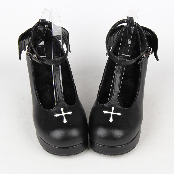 Angelic Imprint - Gothic Lolita Wings and Cross Shoes for Chistmas