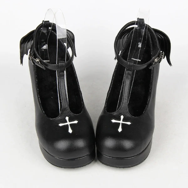 Angelic Imprint - Gothic Lolita Wings and Cross Shoes for Chistmas