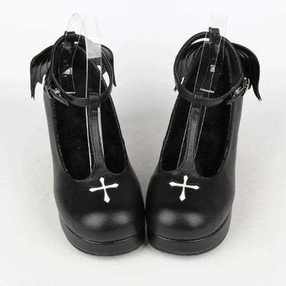 Angelic Imprint - Gothic Lolita Wings and Cross Shoes for Chistmas