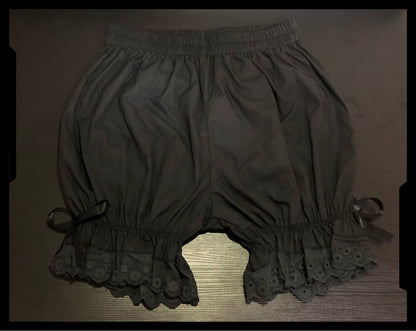 DMFS Lolita - Daily Cotton Lolita Bloomers Black and White Pettipants