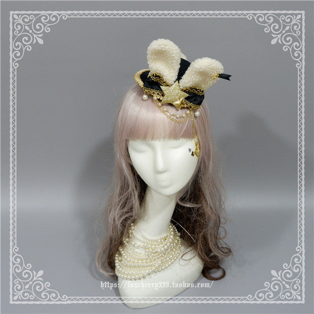 Fox Cherry-Alice Rabbit Ear Lolita Top Hat Multiple Colors