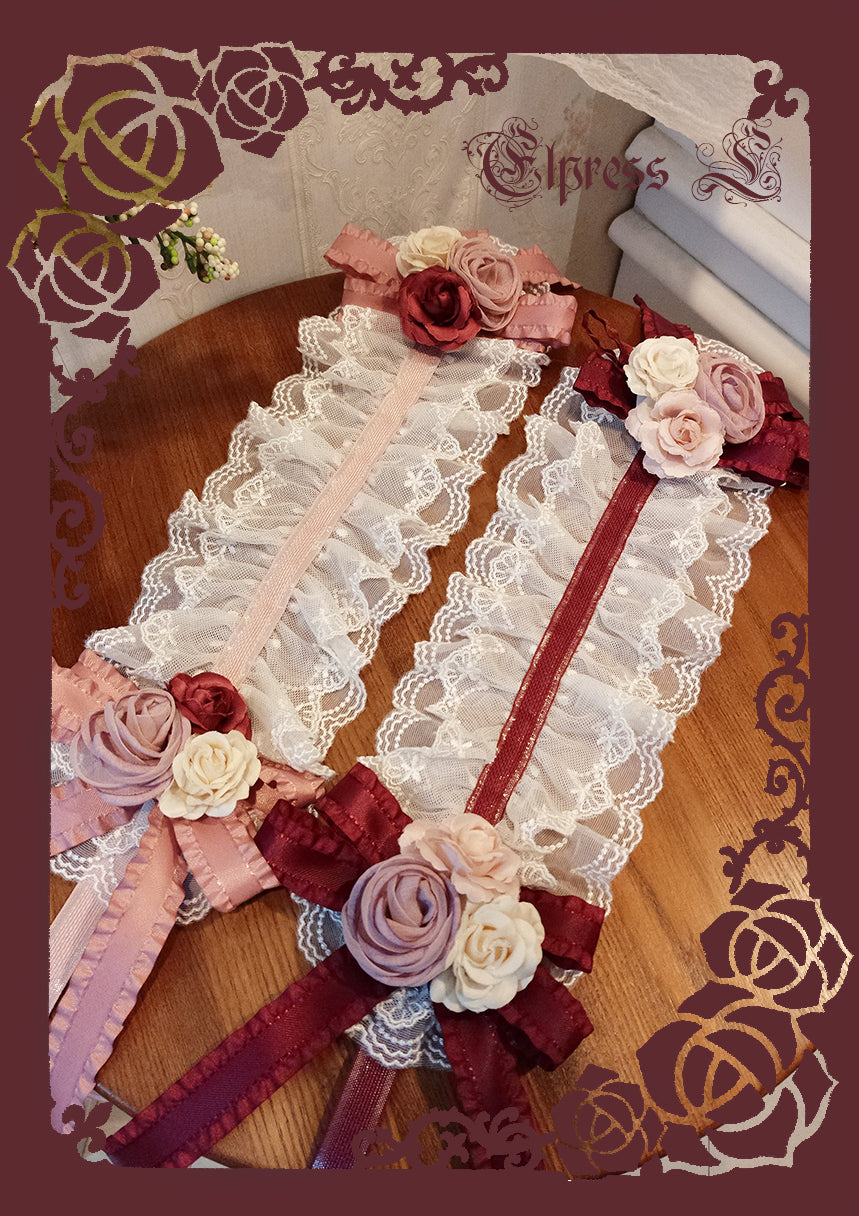 Elpress L - 3D Flower Lolita Hairband Cuff Brooch Multicolors