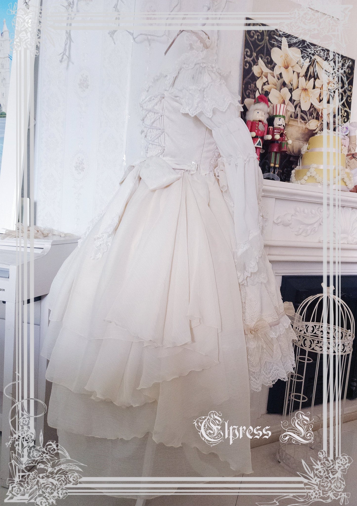 Elpress L - 3D Flower Lolita Hairband Cuff Brooch Multicolors