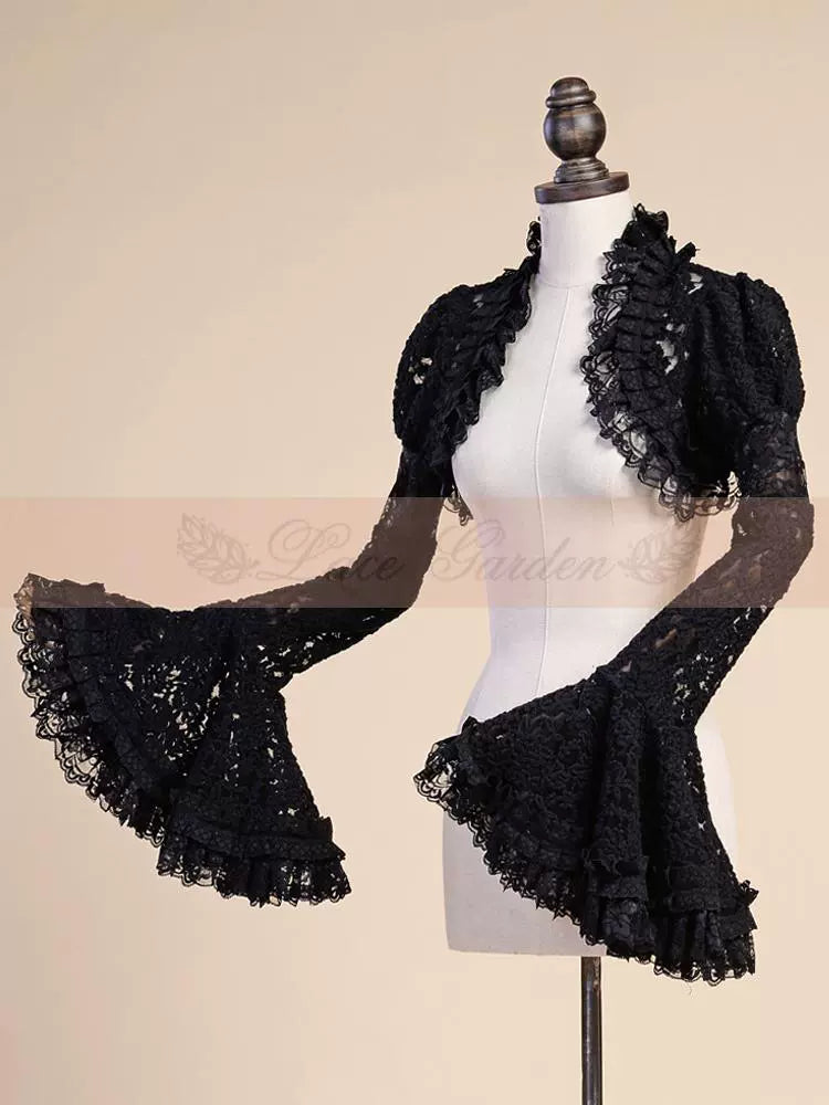 Vintage Lolita Bolero French Court Embroidered Lace Top