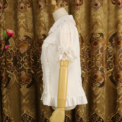DMFS Lolita - Sweet Lolita Shirt Short Sleeve Chiffon Blouse